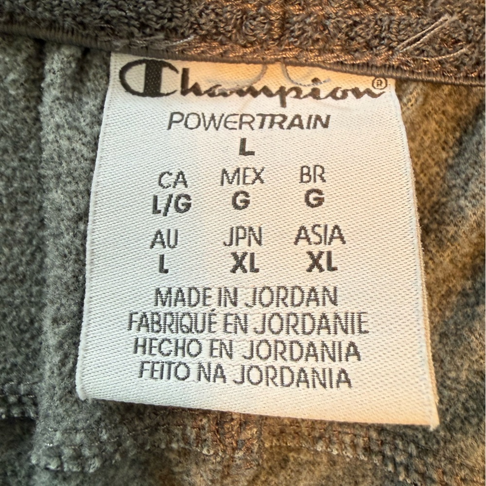 Straight Leg Heather Gray Joggers by Champion, Warm Lining. - Picture 8 of 12
